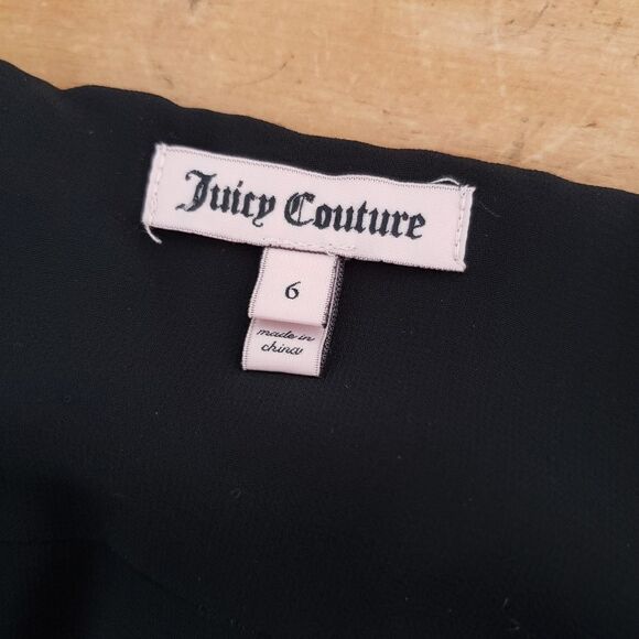 100% Silk Juicy Couture Black Dress - Picture 9 of 16